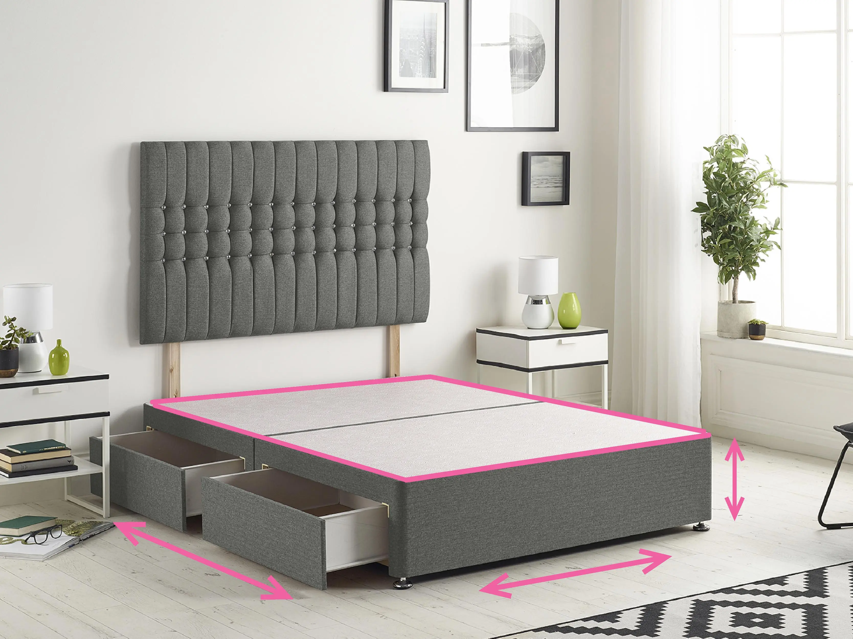 Next Divan Ziggy Divan base bed 